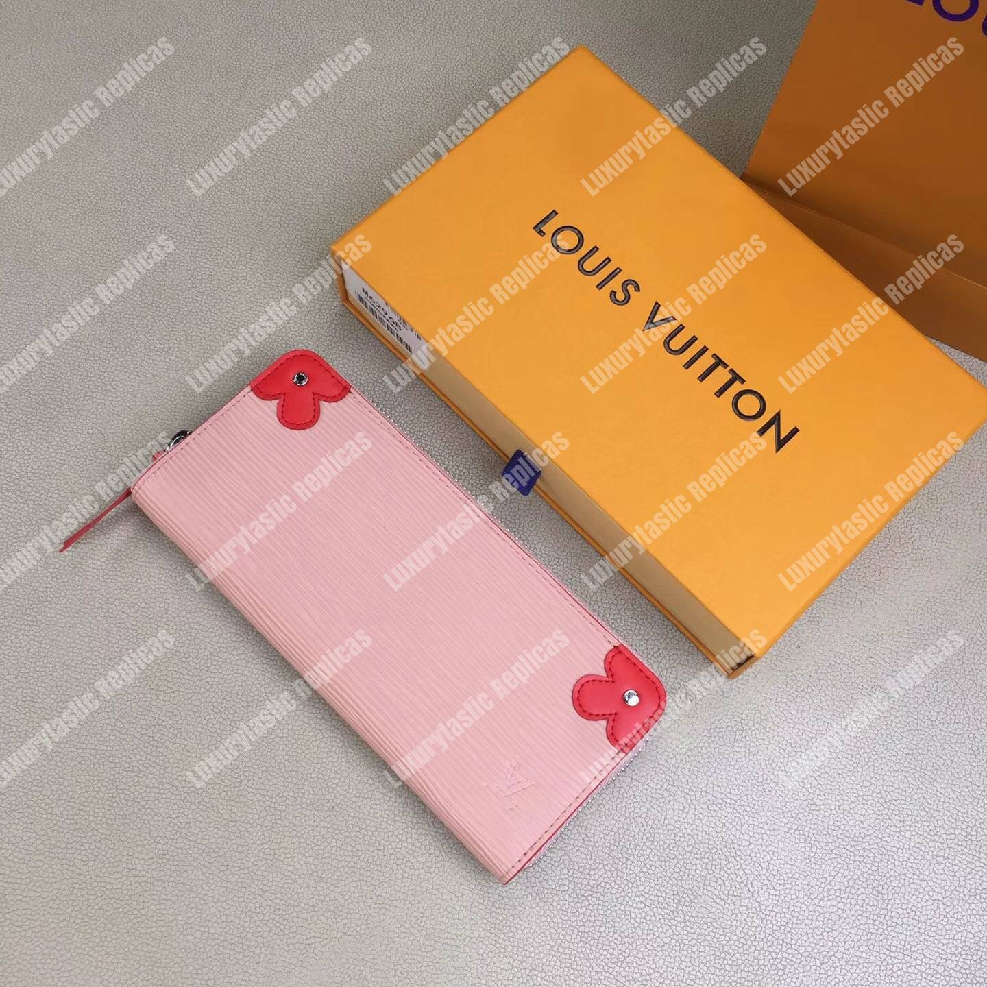 LV Clemence Wallet Rose Ballerine Coquelicot