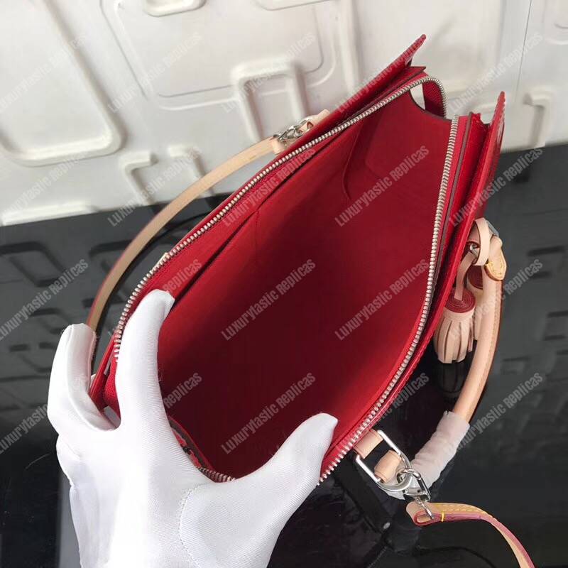 LV Monogram Vernis Neo Triangle Bag Red
