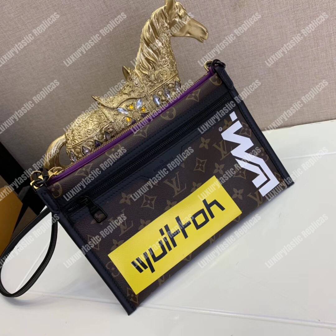 LV Double Flat Messenger Monogram Marron