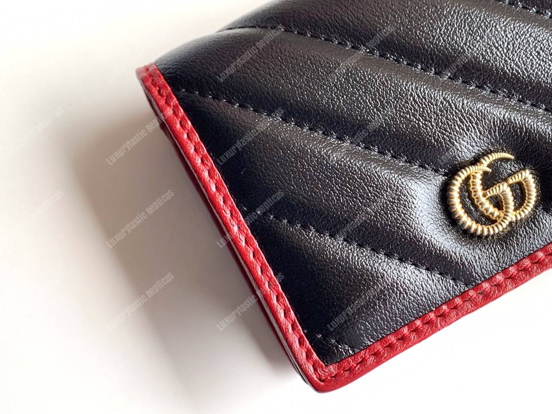 G*u*i gg marmont card case wallet black