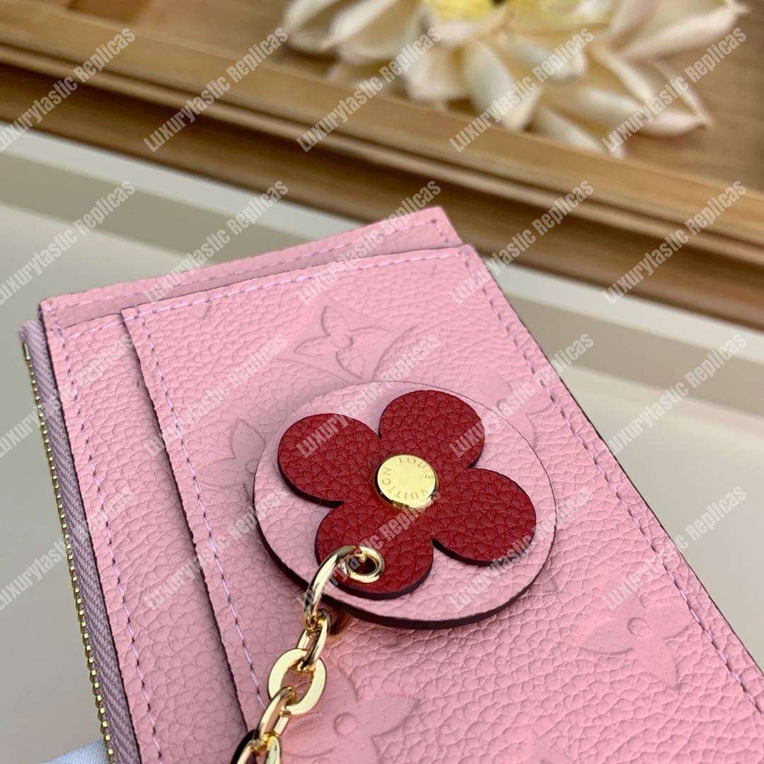 LV Zipped Card Holder Monogram Pink