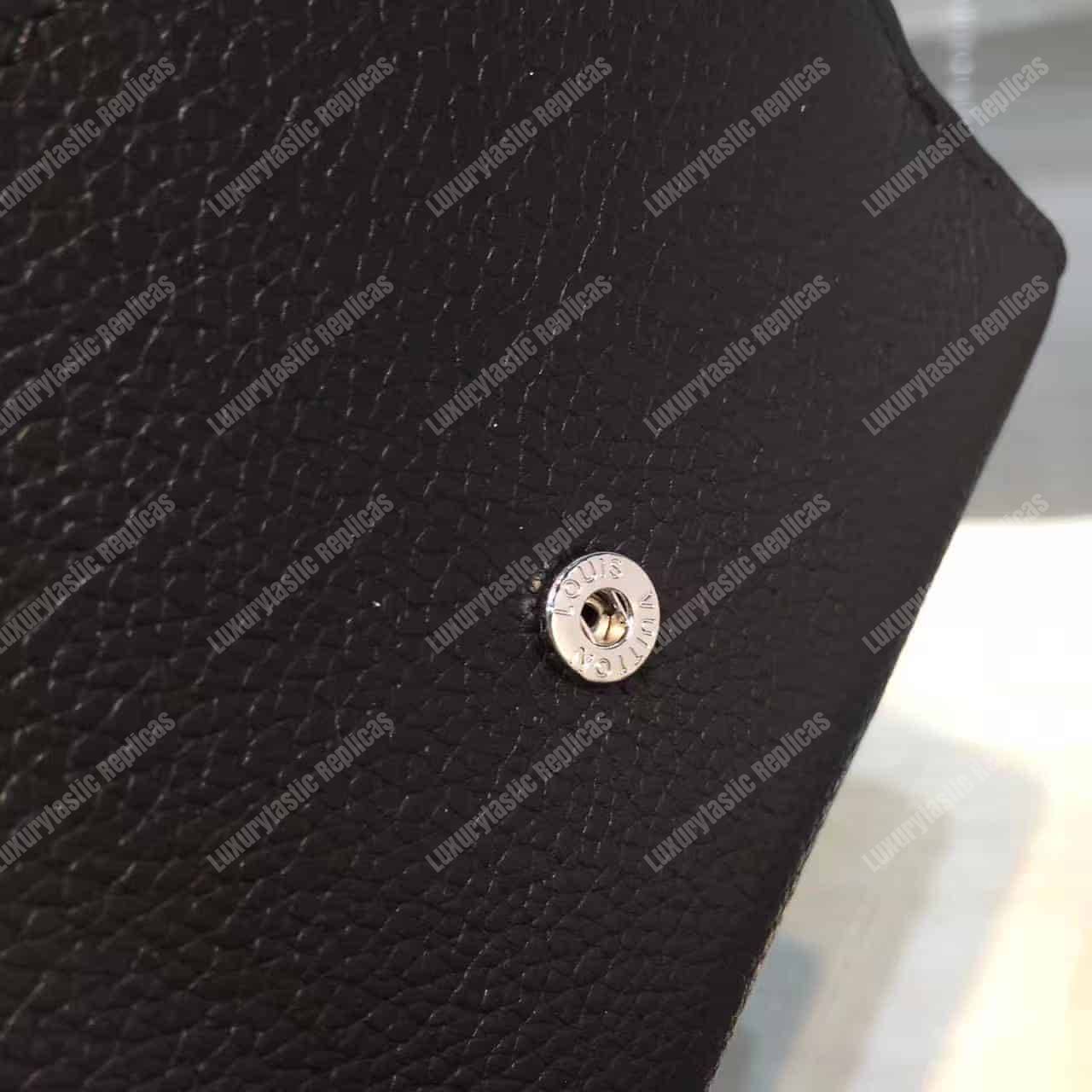 LV LockMe II Compact Wallet Taurillon Leather Noir