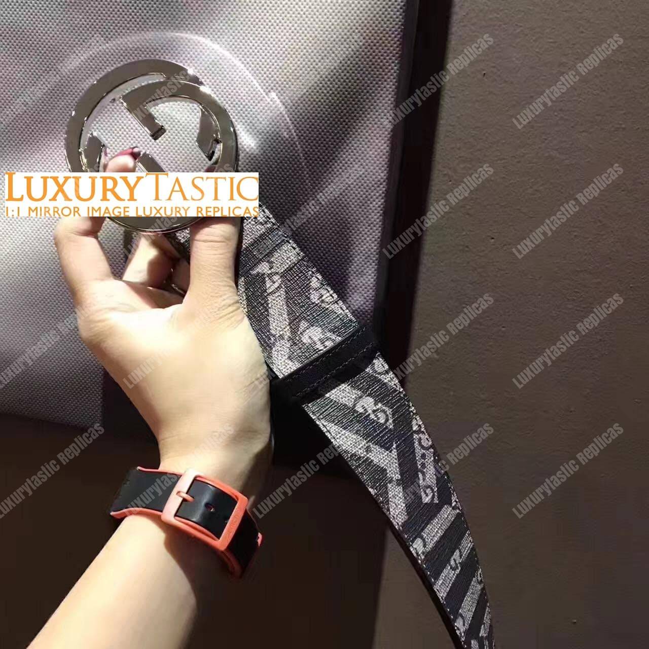 G*u*i gg caleido belt with interlocking g buckle