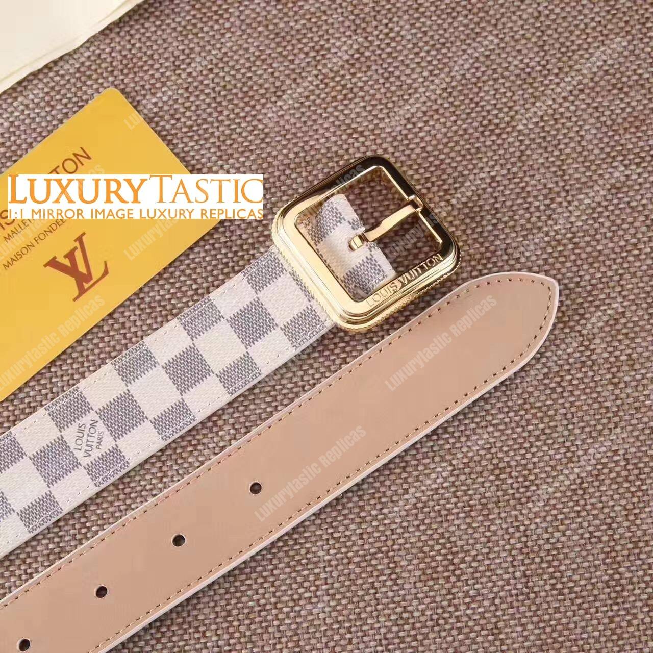 LV Malletier Belt 30mm Damier Azur 2016 Edition