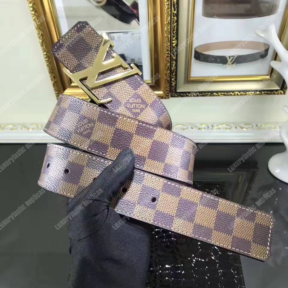LV Initiales 40MM Belt Damier Ebene Canvas