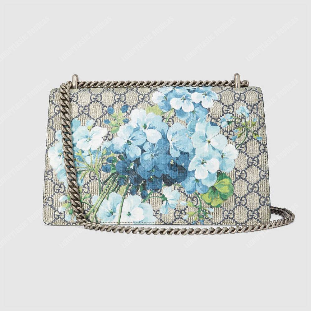 G*u*i dionysus gg blooms shoulder bag blue beige/ebony
