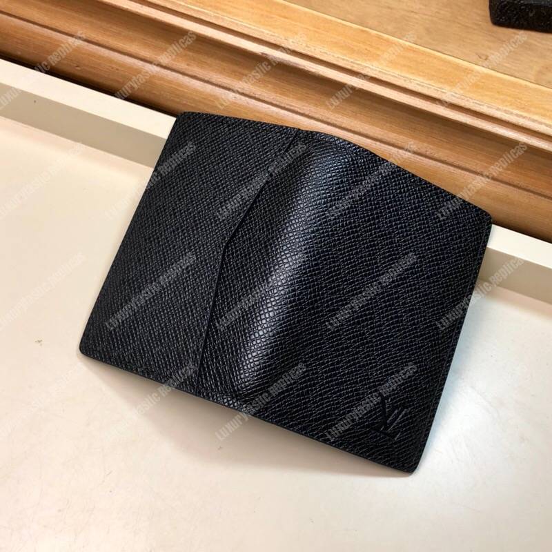 LV Taiga Leather Pocket Organizer Noir