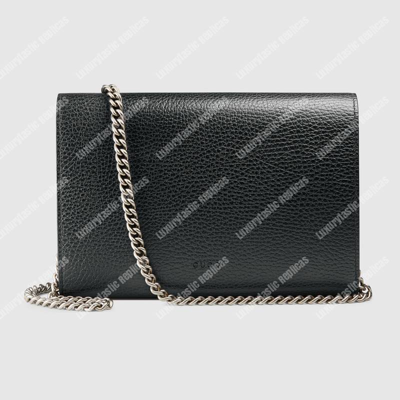 G*u*i dionysus gg sup*e mini leather chain bag black