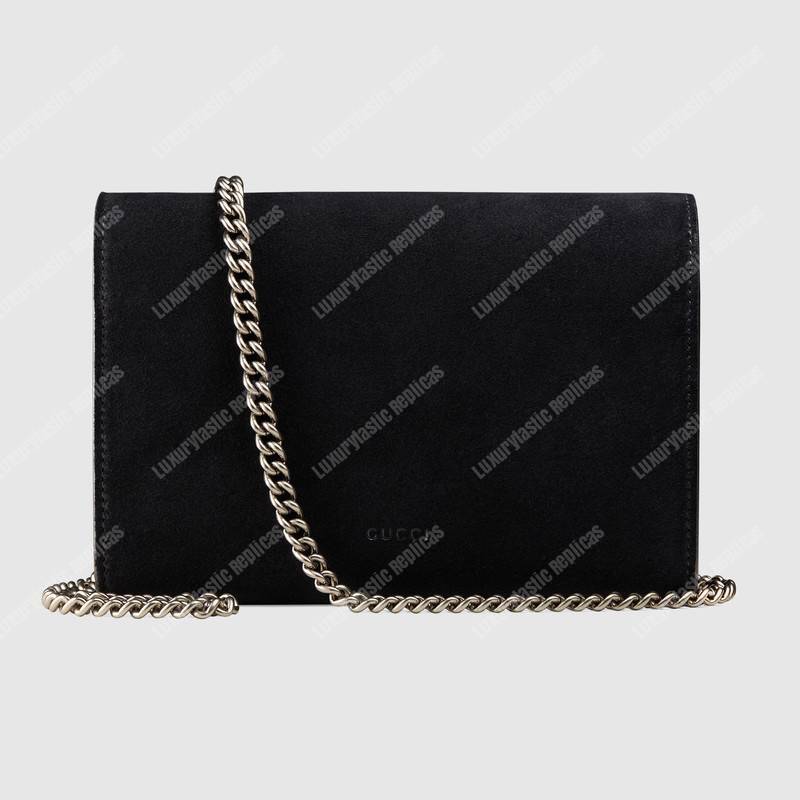 G*u*i dionysus suede mini chain bag black