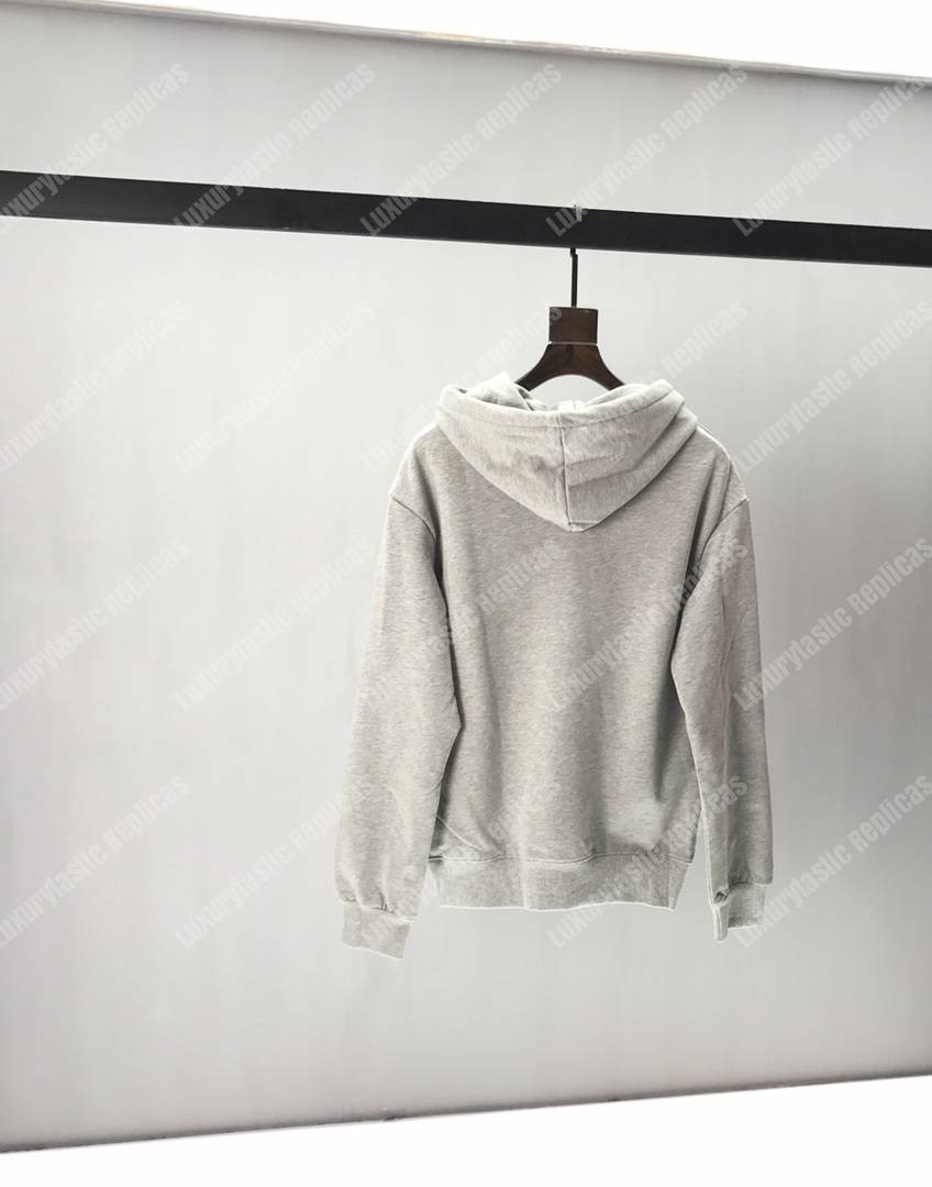 G*u*i print hooded sweatshirt grey