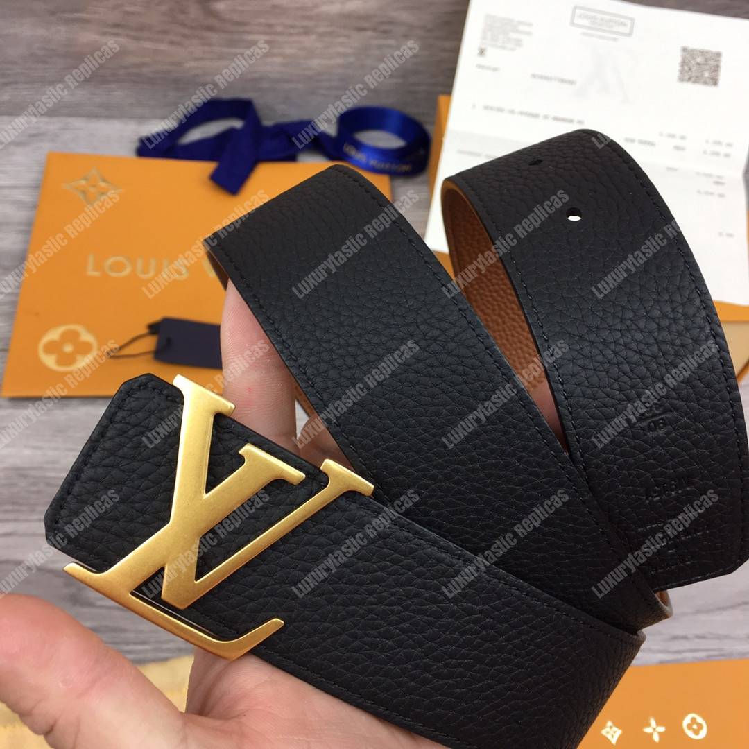 LV Initiales 40MM Reversible Utah Leather Belt Brown