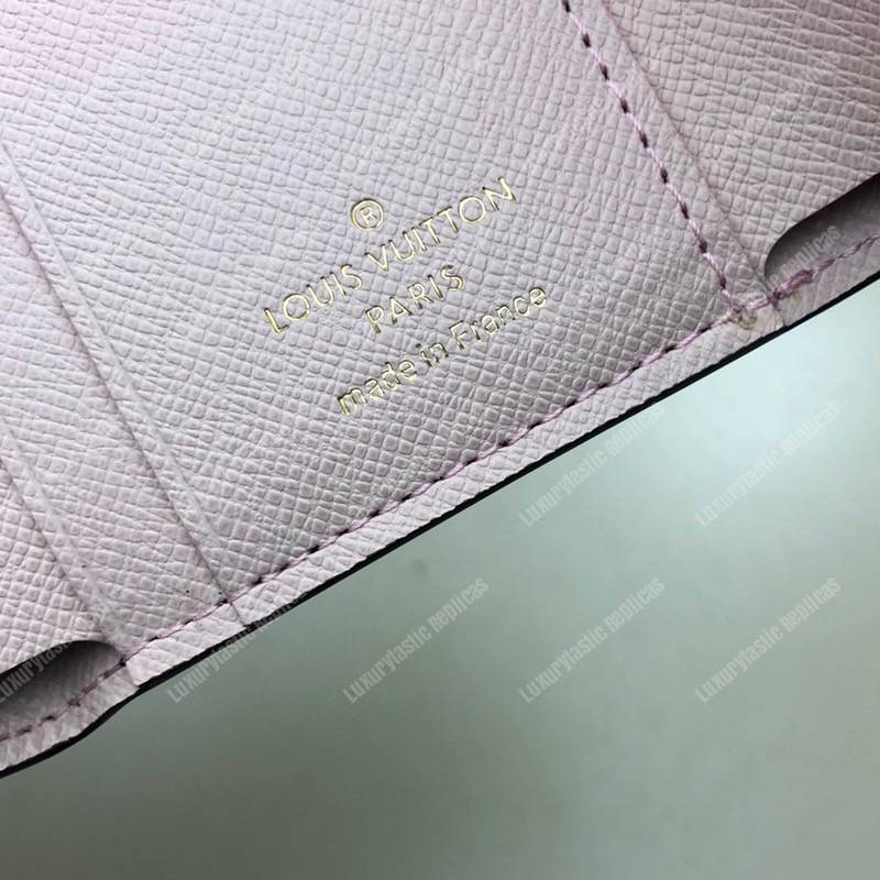 LV Zoé Wallet Monogram Rose Ballerine colored leather