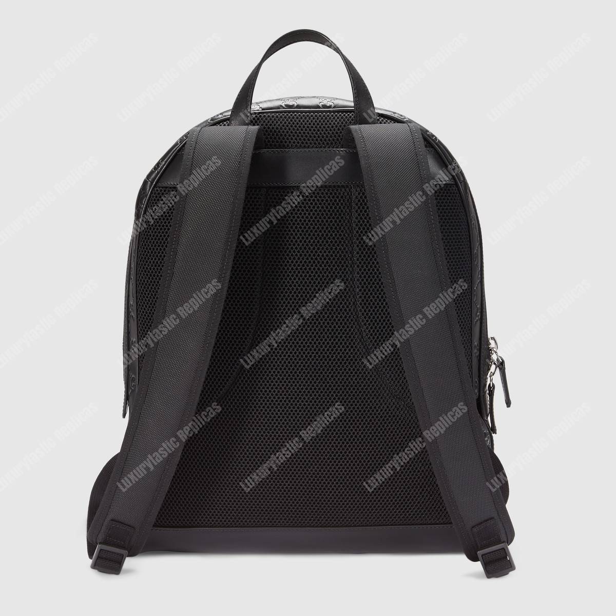 G*u*i signature leather backpack black