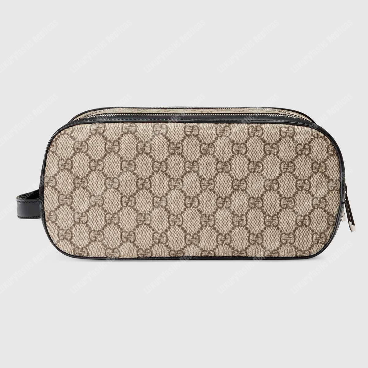 G*u*i gg sup*e toiletry case beige/ebony