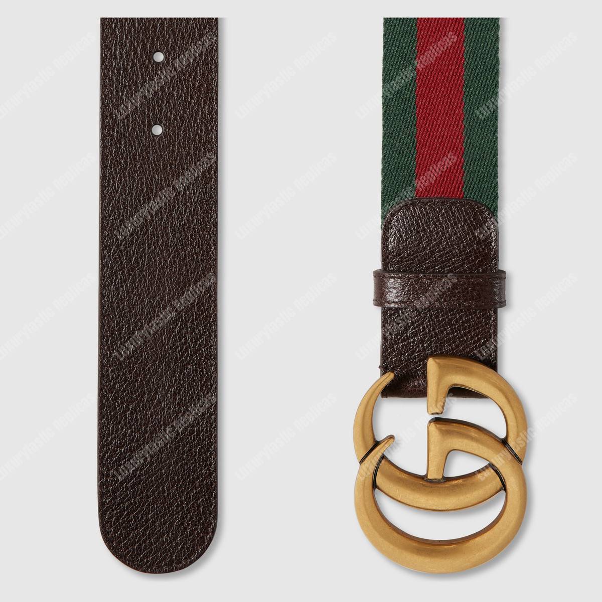 G*u*i web belt with double g buckle