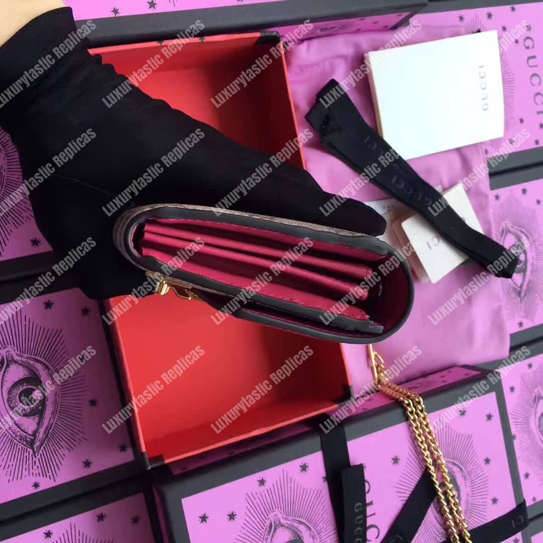 G*u*i gg padlock continental wallet beige/red