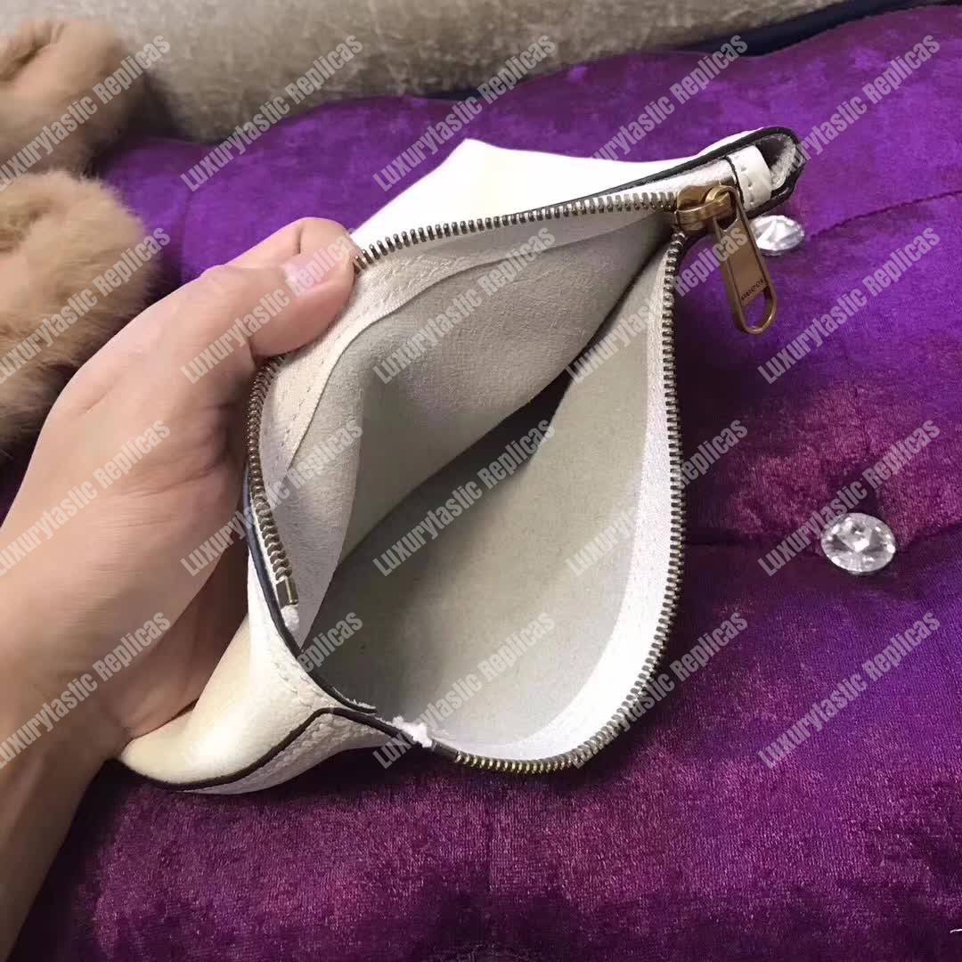 G*u*i print leather small portfolio white