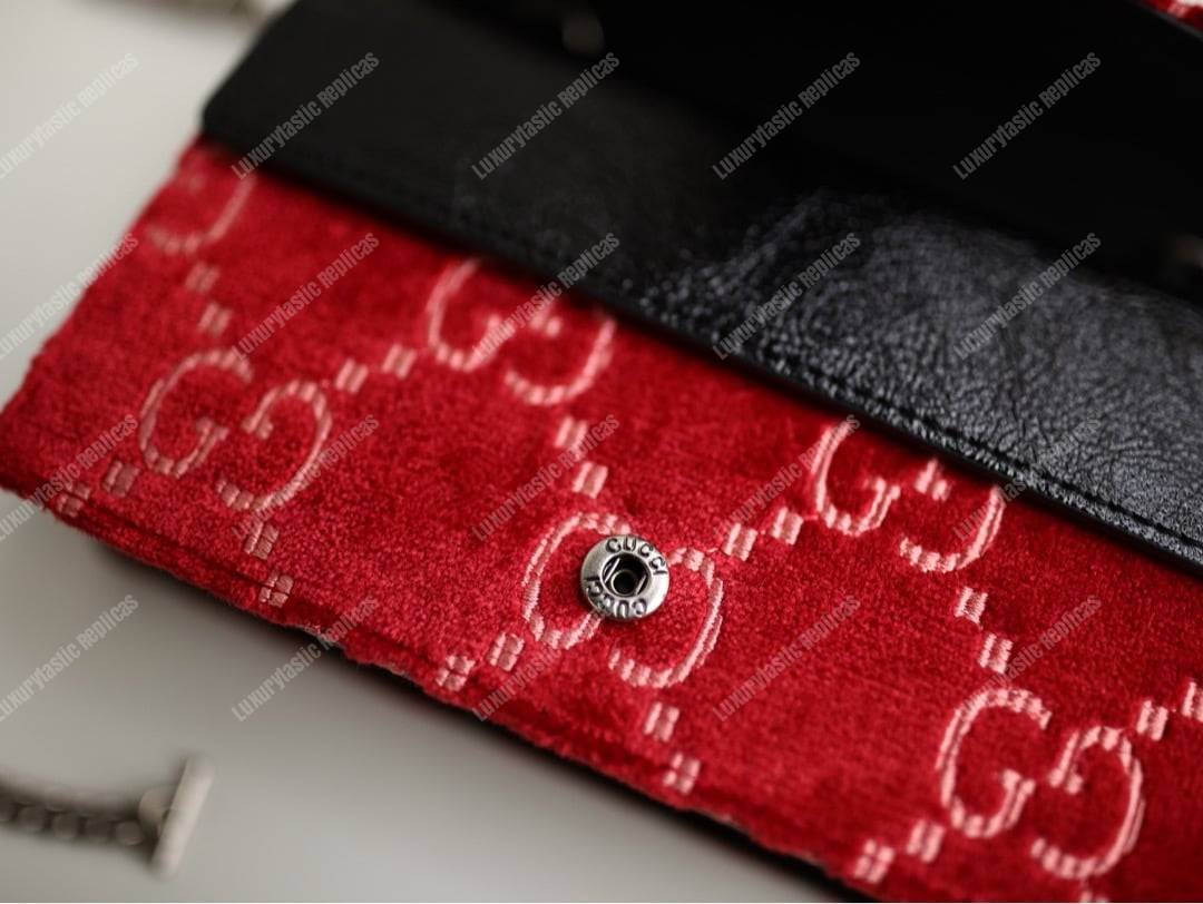 G*u*i dionysus gg velvet super mini bag red
