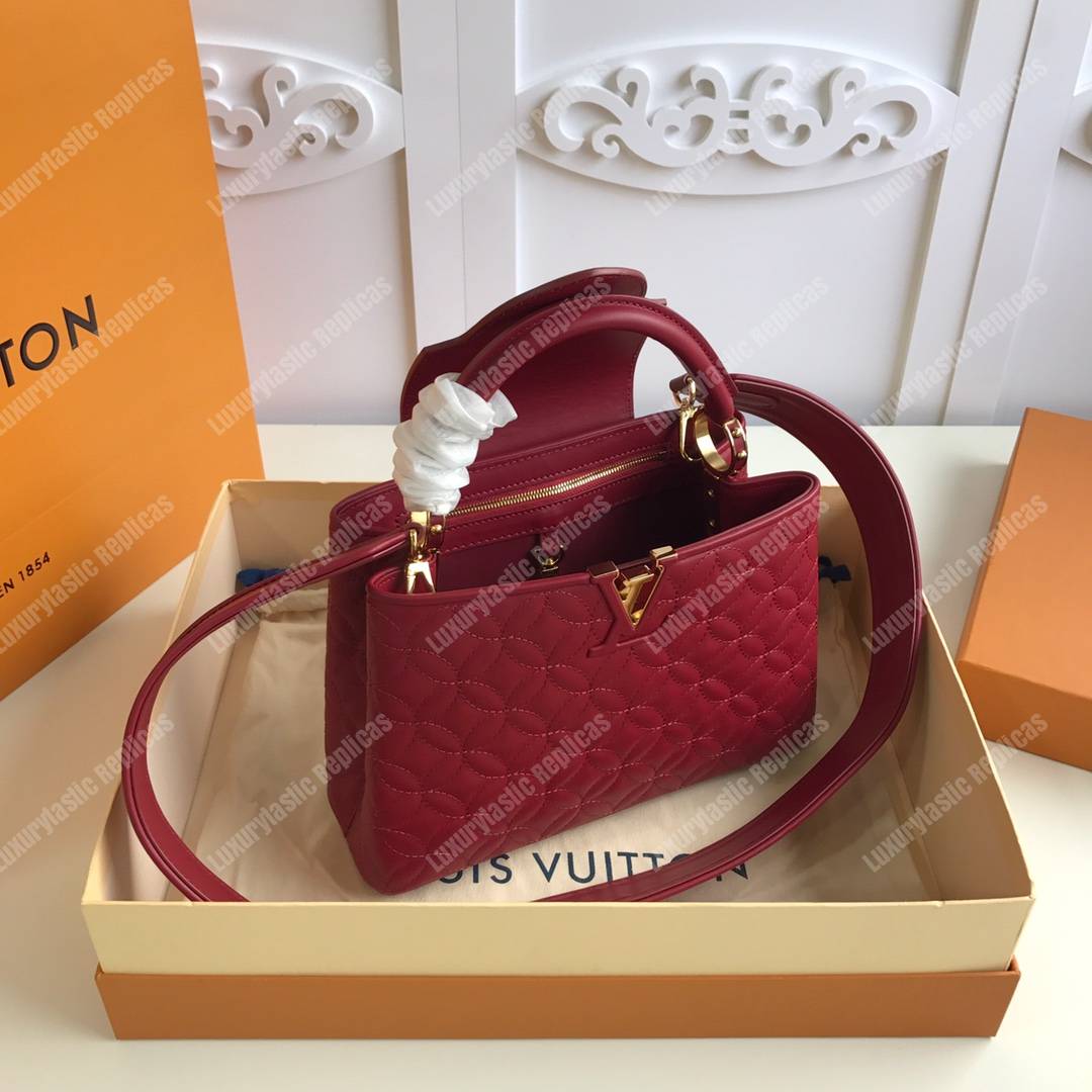 LV Capucines BB Rough Carmin