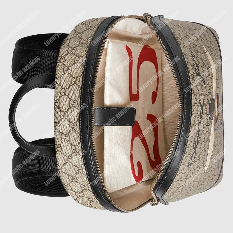 G*u*i bee print gg sup*e backpack