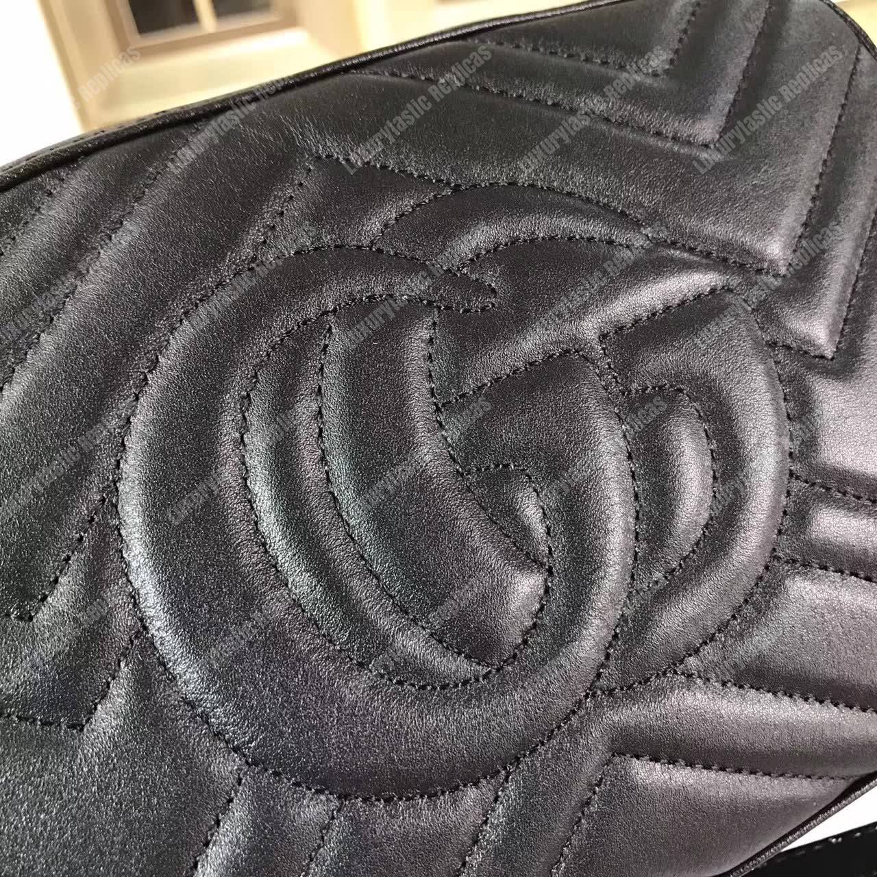 G*u*i gg marmont animal studs shoulder bag black