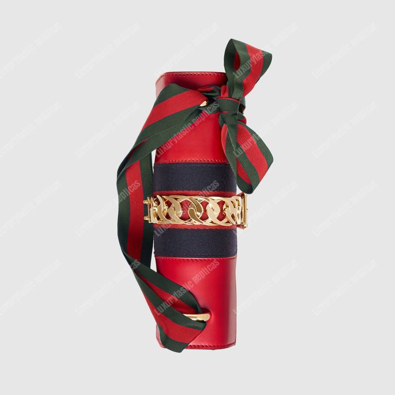 G*u*i sylvie small shoulder bag hibiscus red