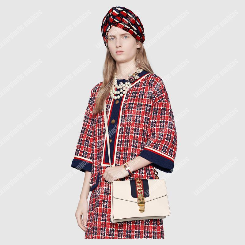 G*u*i sylvie small shoulder bag off-white