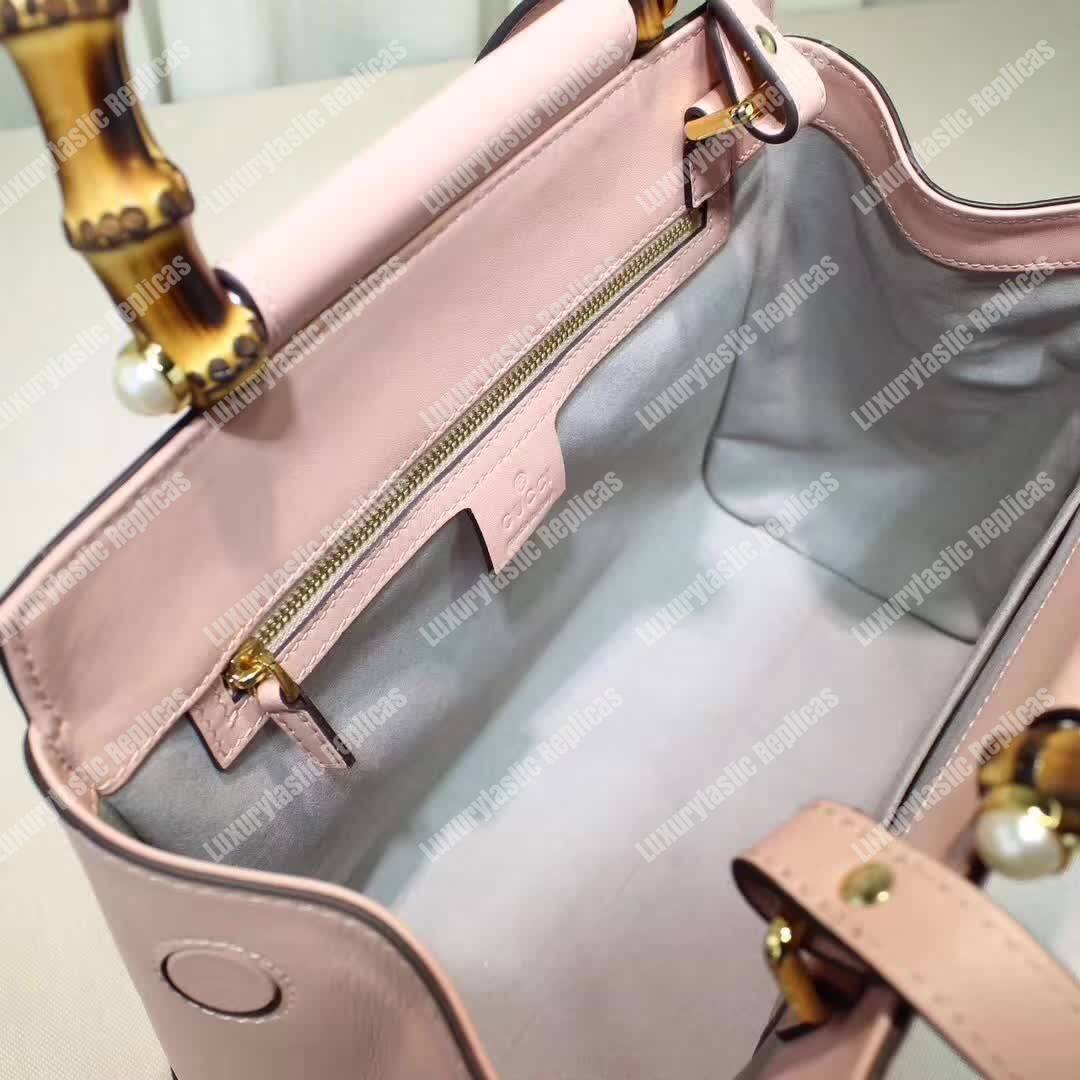 G*u*i nymphaea small top handle bag light pink