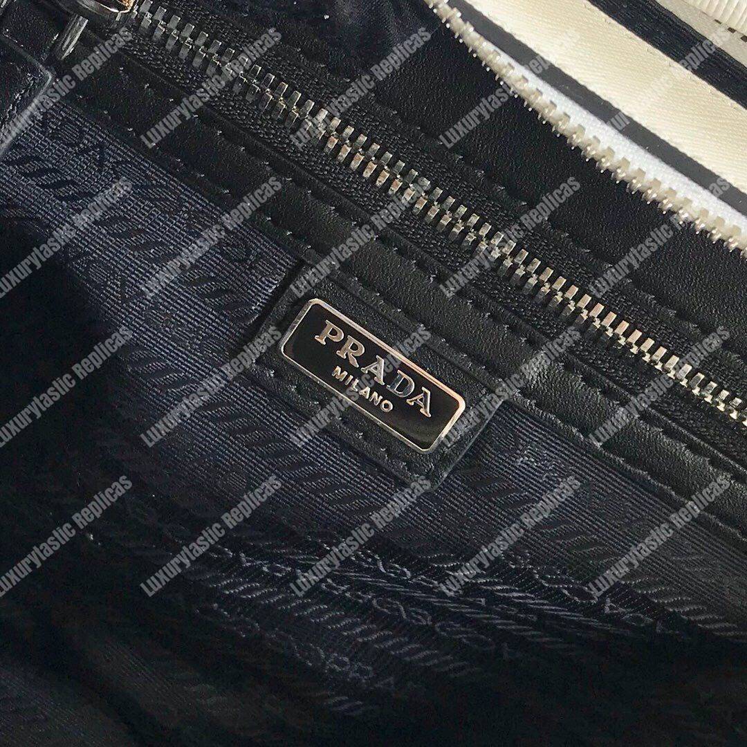 Pra*a brique saffiano leather bag white