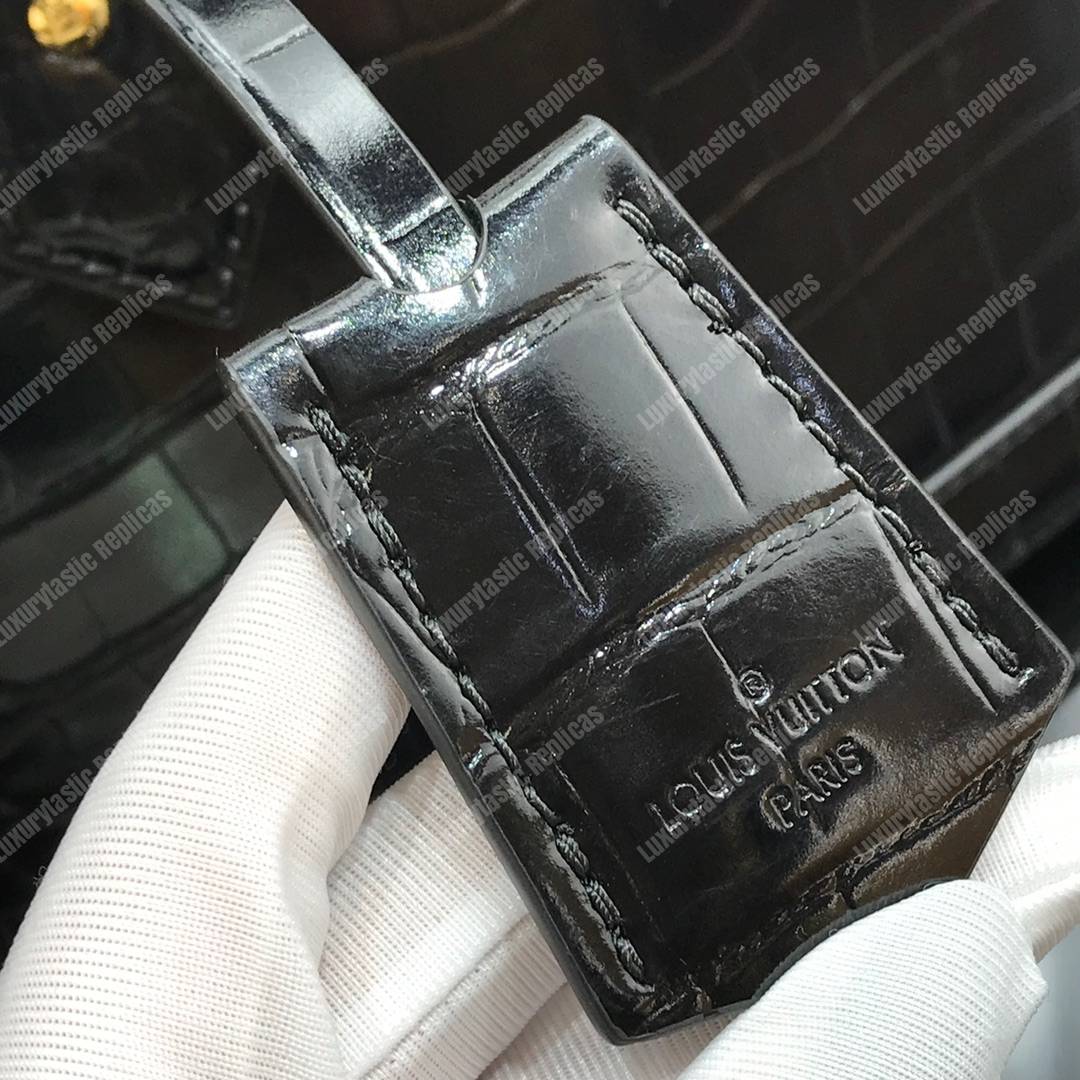 LV Alma BB Crocodilien Brillant Noir