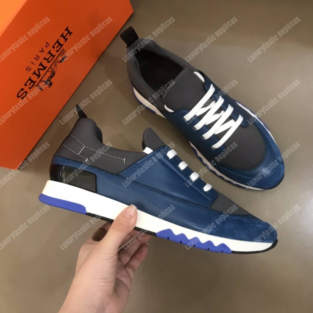 H**mes stadium sneaker blue