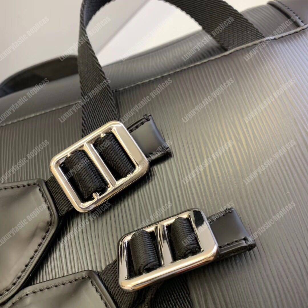 LV Christopher Backpack PM Epi Leather Acid Green Initials