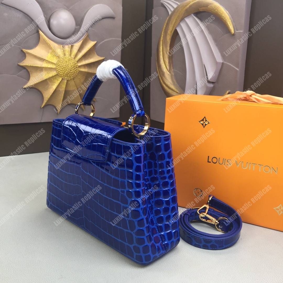 LV Capucines BB Crocodilien Brillant Saphir