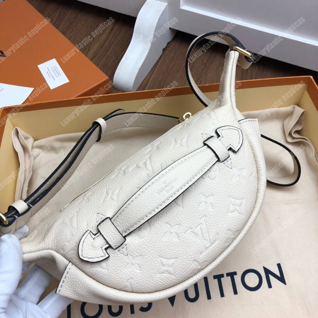 LV Monogram Empreinte Bumbag Creme Beige