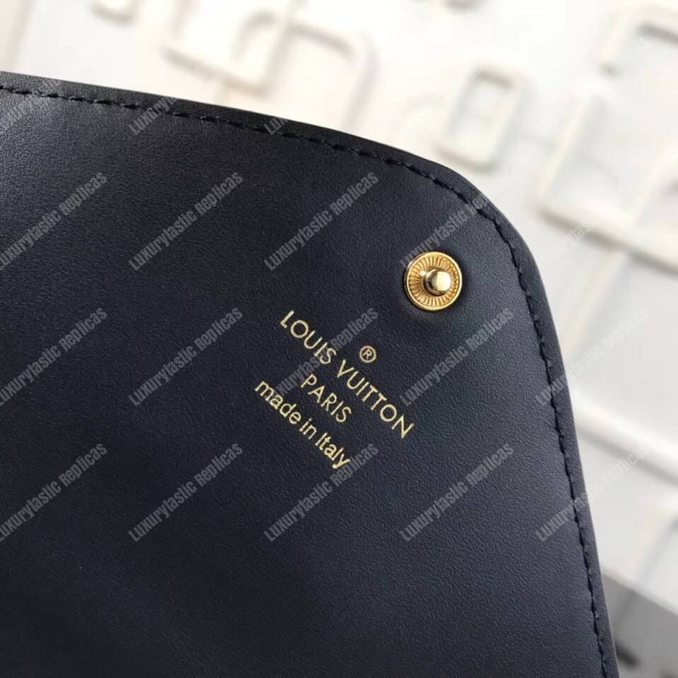 LV New Wave Long Wallet Black