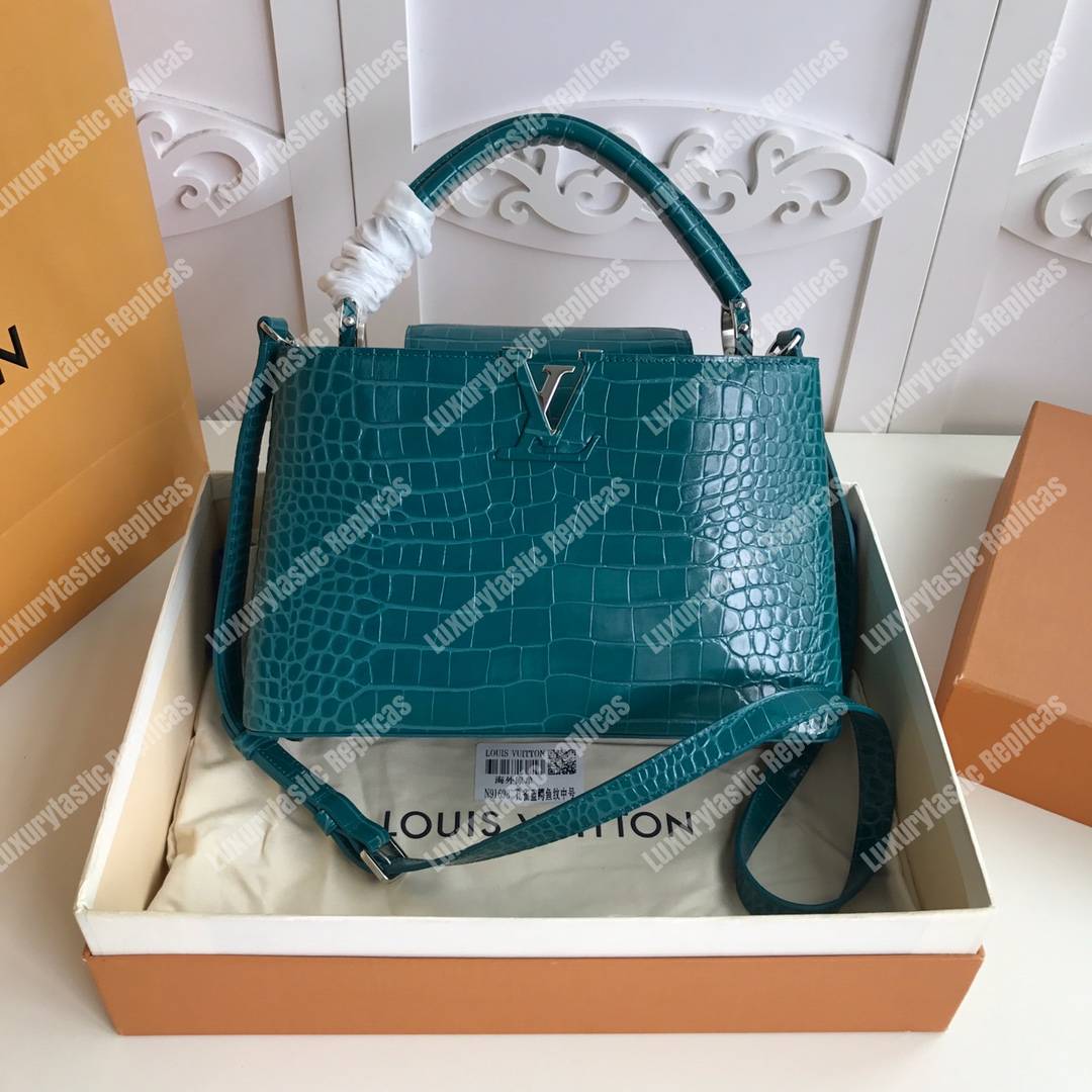 LV Capucines BB Crocodilien Mat Cactus