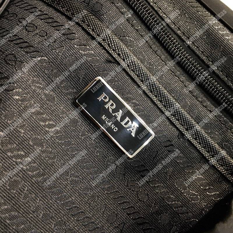 Pra*a black nylon backpack black