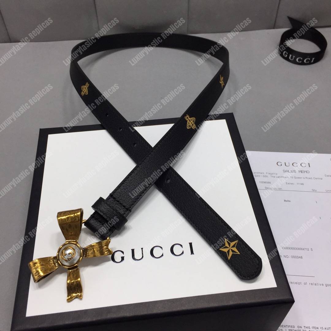 G*u*i gg pearl bow belt