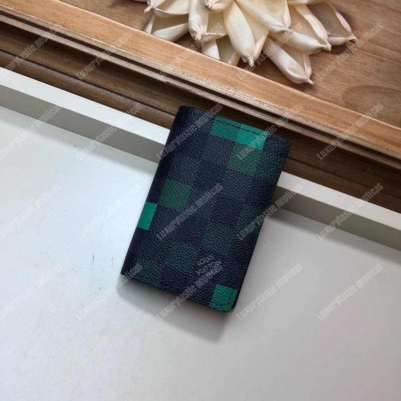 LV Pocket Organizer Damier Graphite Pixel Green