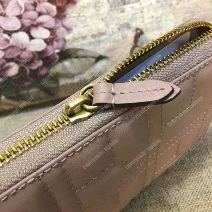 G*u*i gg marmont zip around wallet magnolia
