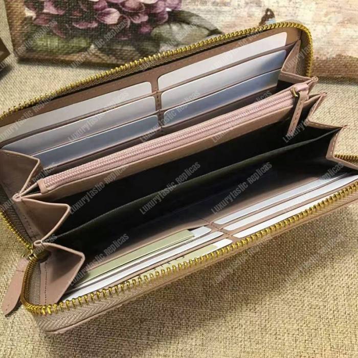 G*u*i gg marmont zip around wallet magnolia