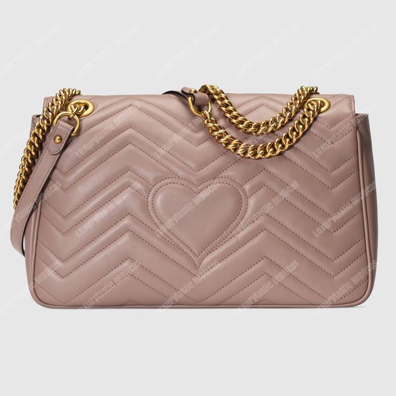 G*u*i gg marmont medium matelasse shoulder bag dusty pink