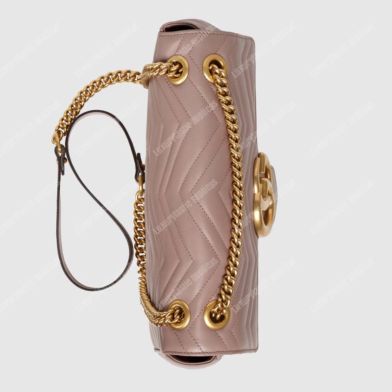 G*u*i gg marmont medium matelasse shoulder bag dusty pink