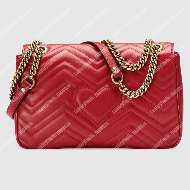 G*u*i gg marmont medium matelasse shoulder bag hibiscus red