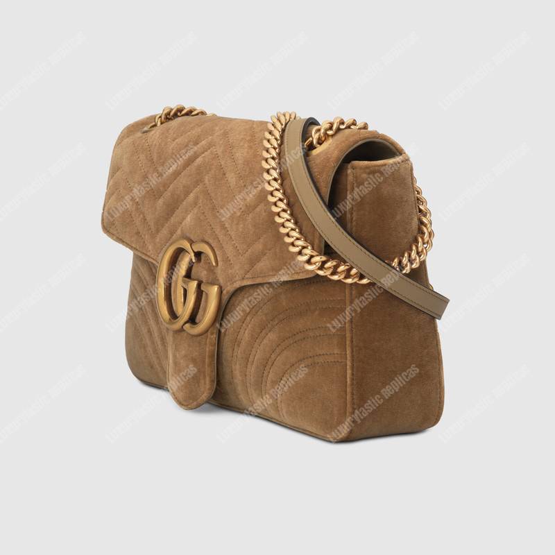 G*u*i gg marmont velvet medium shoulder bag