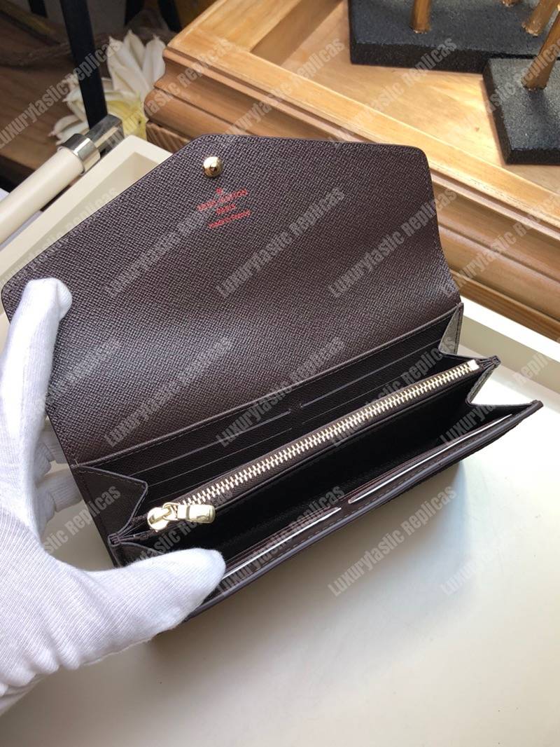LV Sarah Wallet Damier Ebene Brown