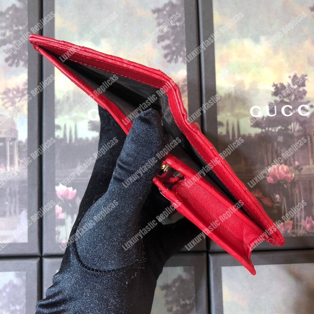 G*u*i gg marmont card case wallet red