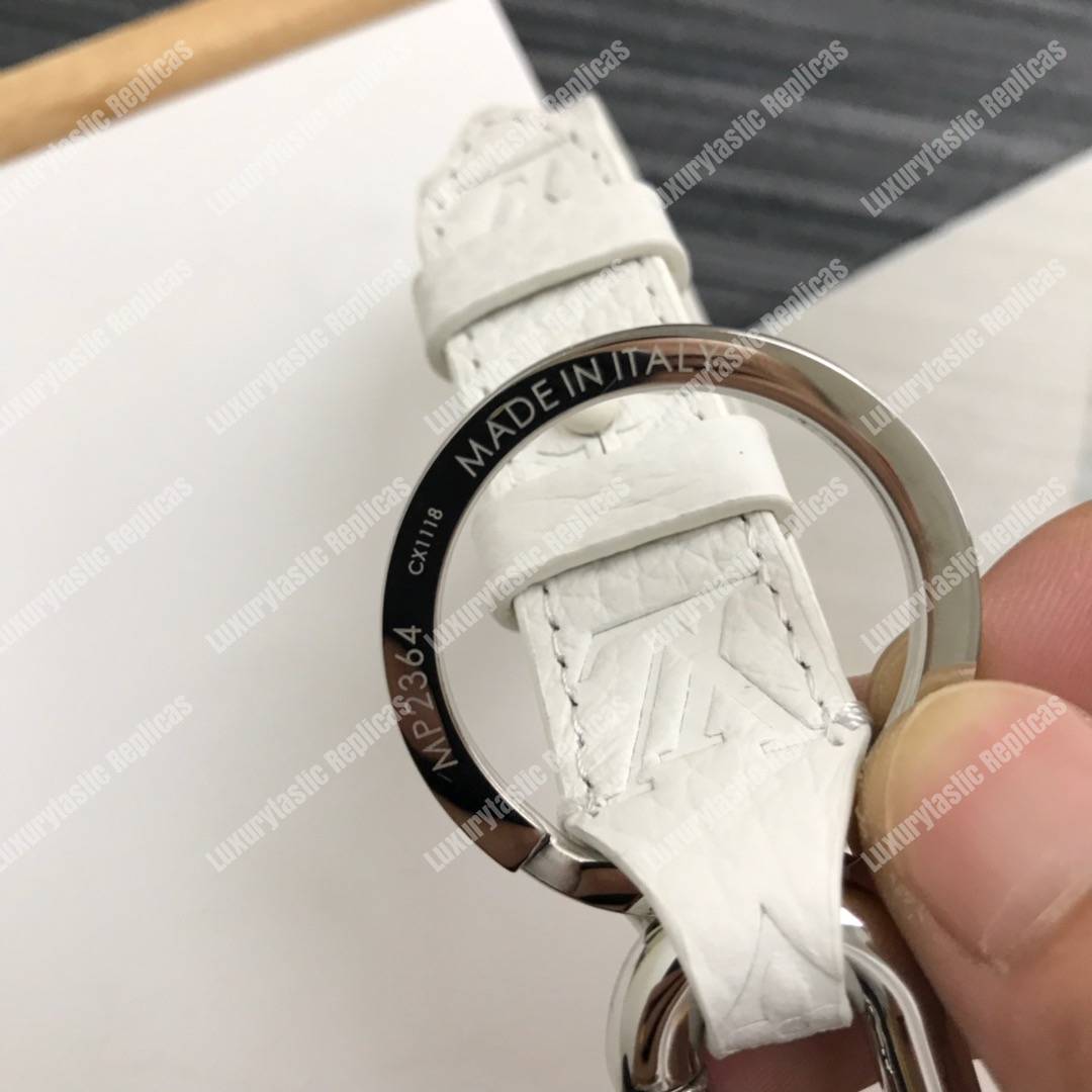 LV Harness Dragonne Bag Charm and Key Holder Taurillon leather White