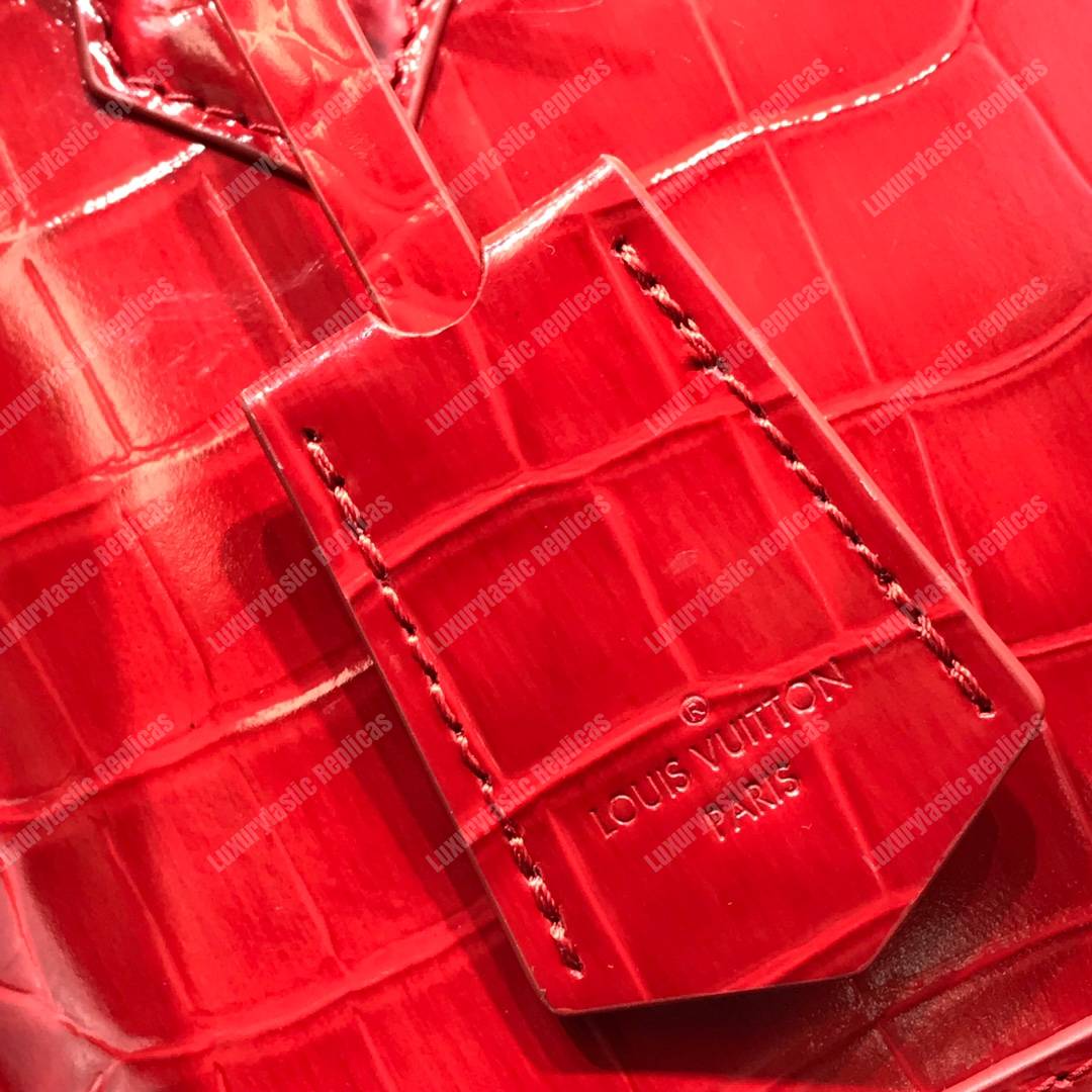LV Alma BB Crocodilien Brillant Cerise