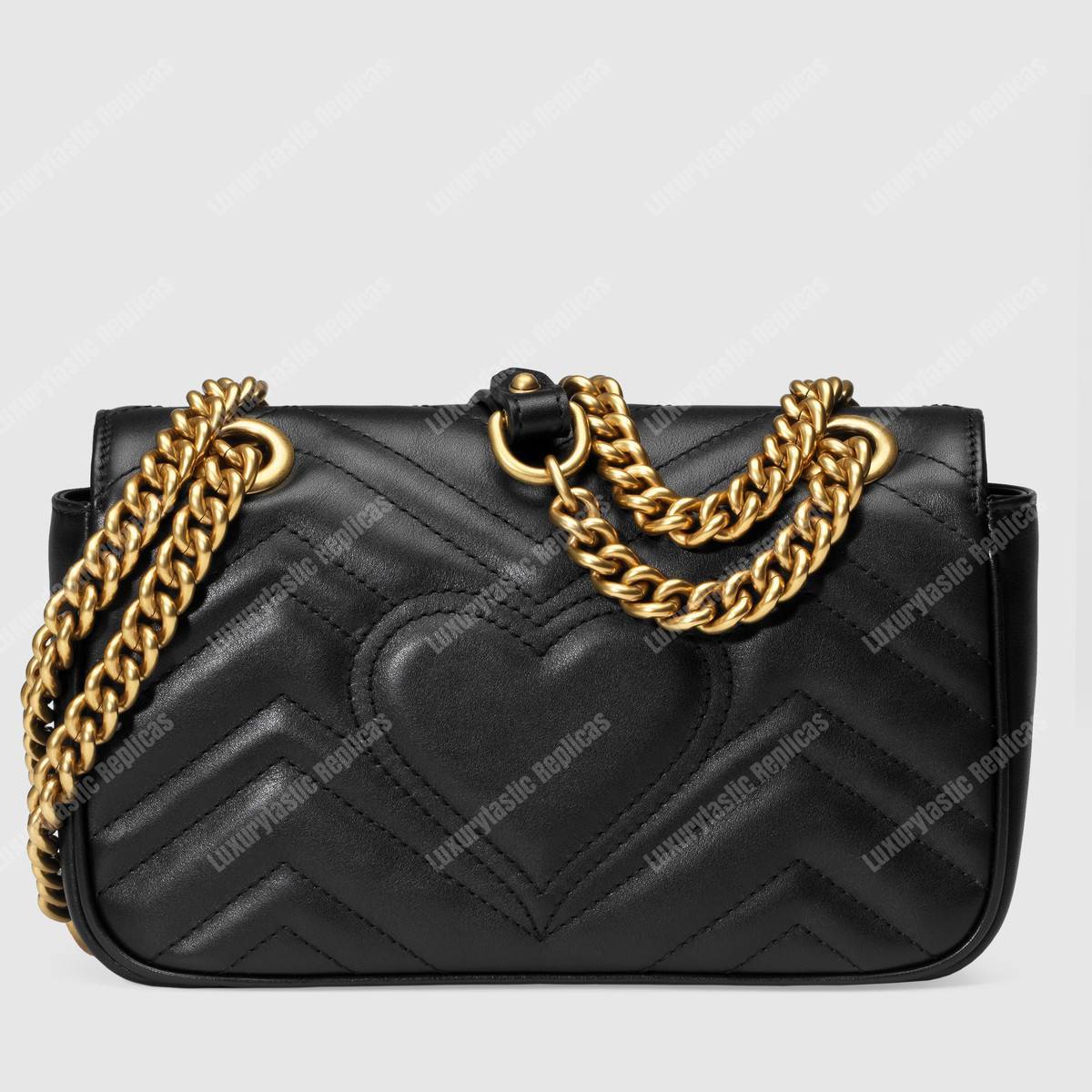 G*u*i gg marmont matelassé mini bag black